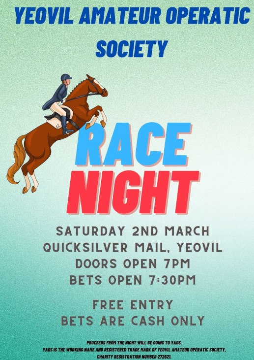 YAOS 'Race Night' at the Quicksilver Mail on 2 March 2024